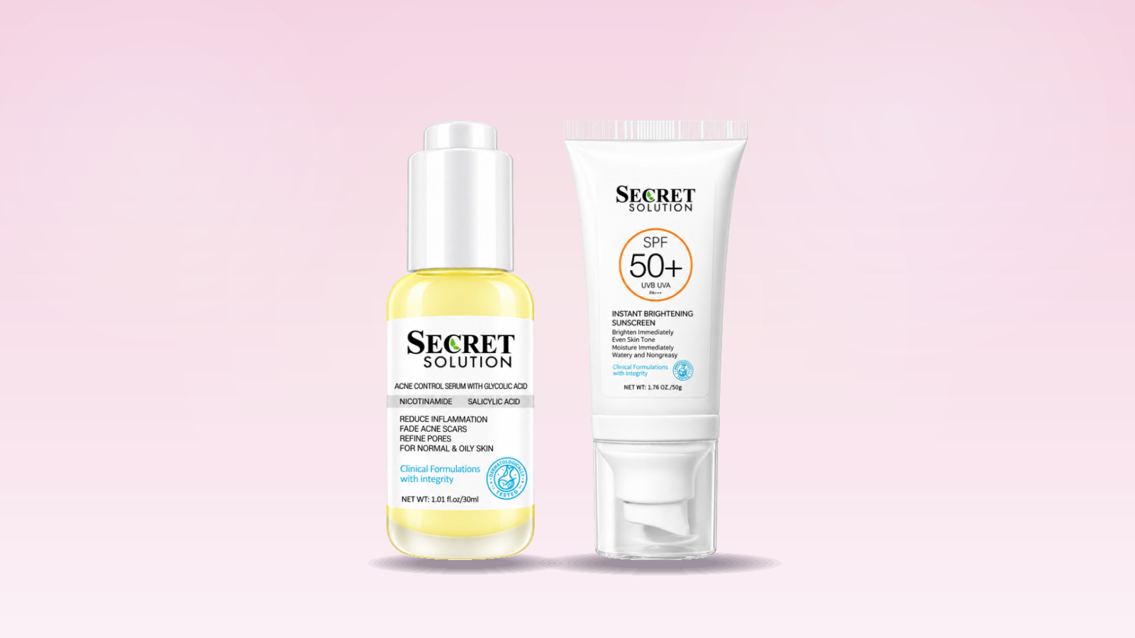 Acne Control And Brightening Skincare Combo