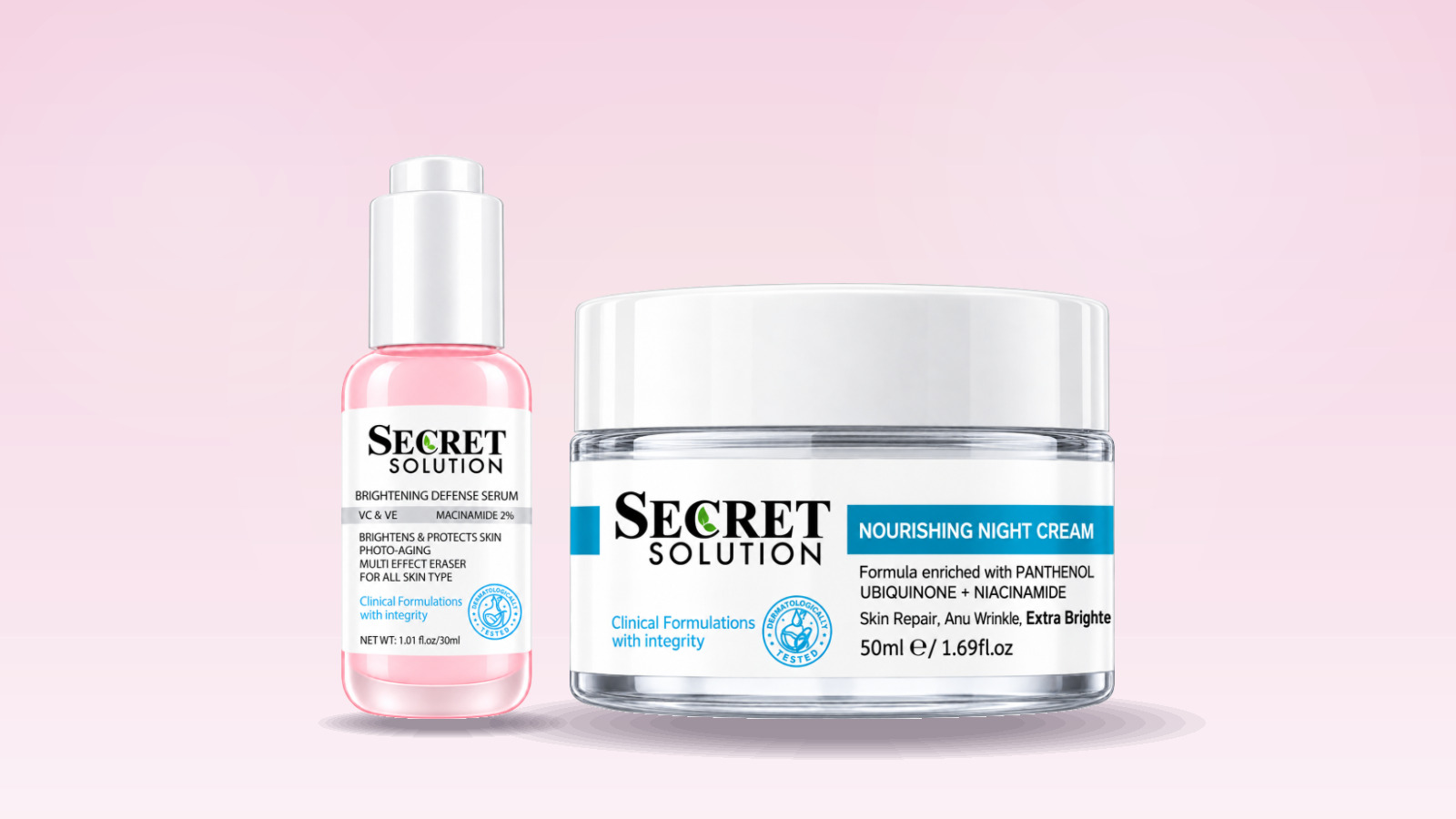 Brightening Defense Serum VC&VE Niacinamide (30ml) + Nourishing Night Cream (50ml) কম্বো